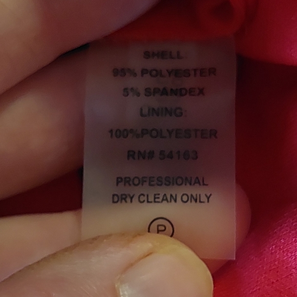 Calvin Klein, size 8 formal, cocktail dress, one shoulder strap, cherry red - Picture 5 of 5